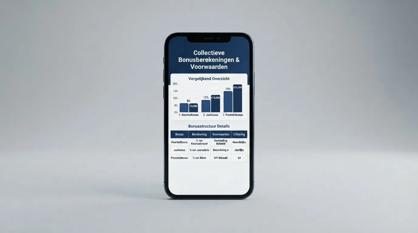Een overzichtelijke vergelijkingstabel op een Android-scherm met tien Nederlandse casino-aanbieders, hun app-type, bonusbedragen en rondspeelvoorwaarden naast elkaar