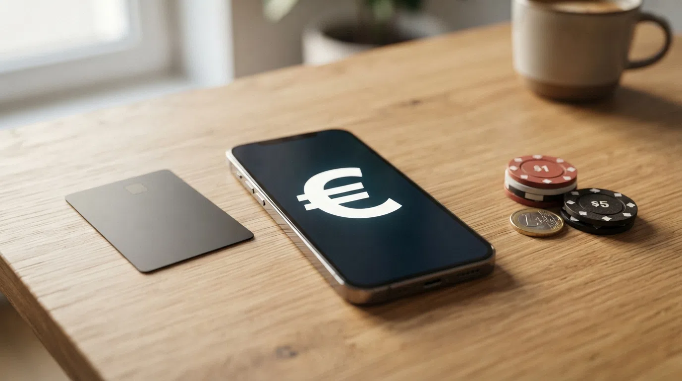 Een smartphone met daarop de logo's van crypto-wallets, creditcards en e-wallets — iDEAL ontbreekt bewust