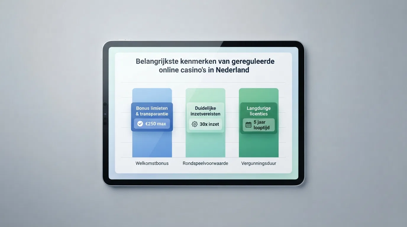Overzicht van legale online casino's met een Ksa-vergunning in Nederland — screenshot van een vergelijkingstabel of dashboard