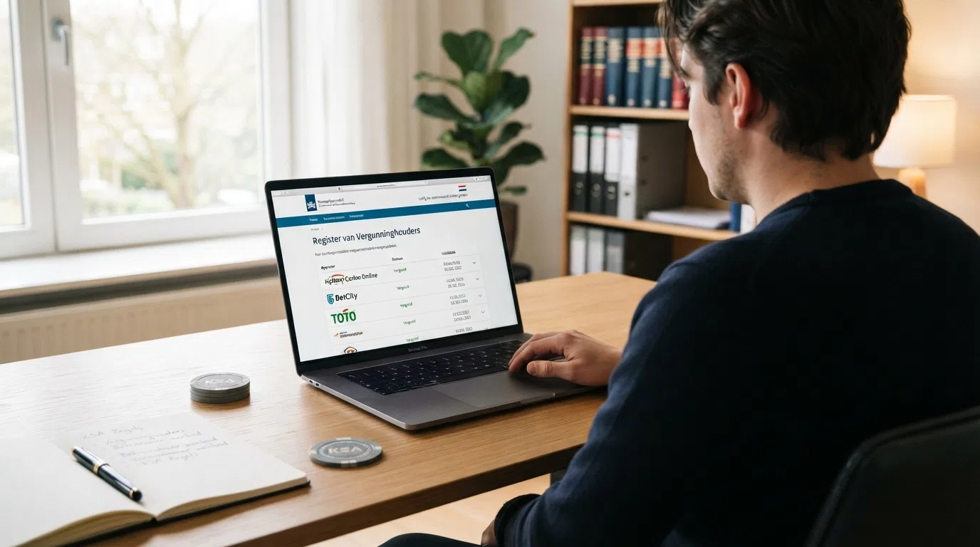 Het online register van de Kansspelautoriteit — de Kansspelwijzer — waarin elke legale aanbieder is terug te vinden