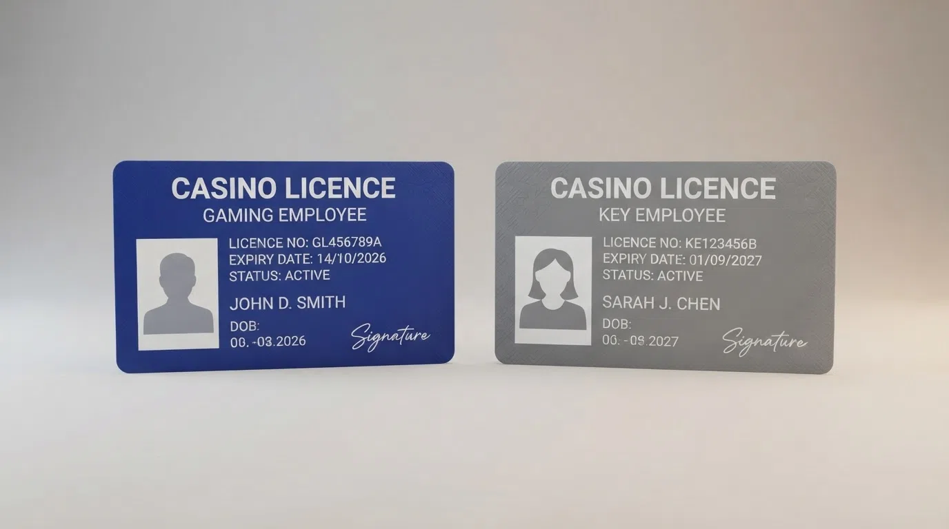 Vergelijking van casino-licenties met een KSA-logo aan de ene kant en een Curaçao-eGaming-logo aan de andere kant